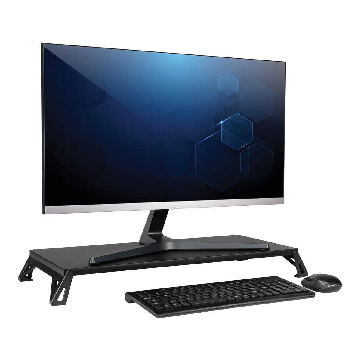 Allsop Lo Riser Monitor Stand for 32" Monitors, Extra Wide Platform, Black