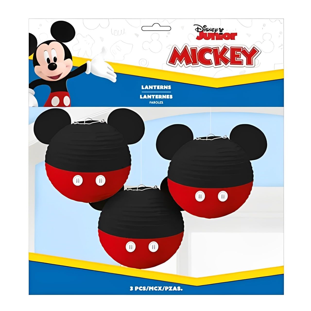 amscan Mickey Mouse Forever Paper Lanterns - 11 3/4", 3 Pcs