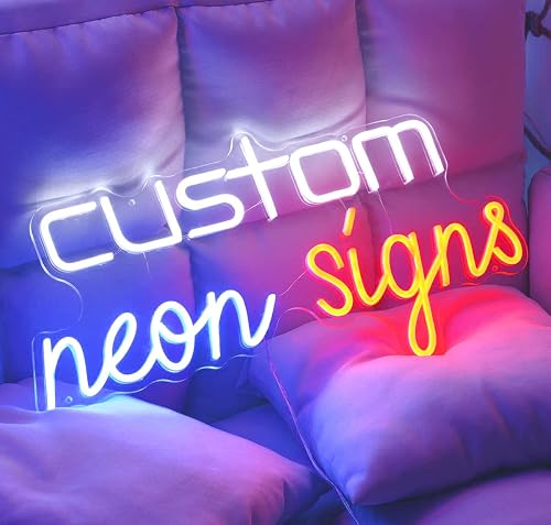 Neon Signs for Wall Decor, Custom LED Name Light for Wall Room Bedroom Decor Birthday Wedding Happy Party Gifts Business Bar Salon Shop LOGO