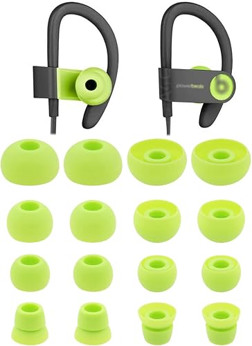 ALXCD Ear Tips for PB3 Powerbeats 3 Headphone, SML 3 Sizes 6 Pair Silicone Replacement Earbud Tips & 2 Pair Double Flange Ear Tips, Fit for Beats
