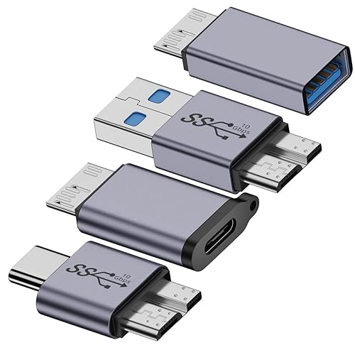 ZJKJHJY Micro USB B to USB A/C Male Adapter,USB 3.0 Micro B to USB A/C Female Adapter Cable Converter Connector