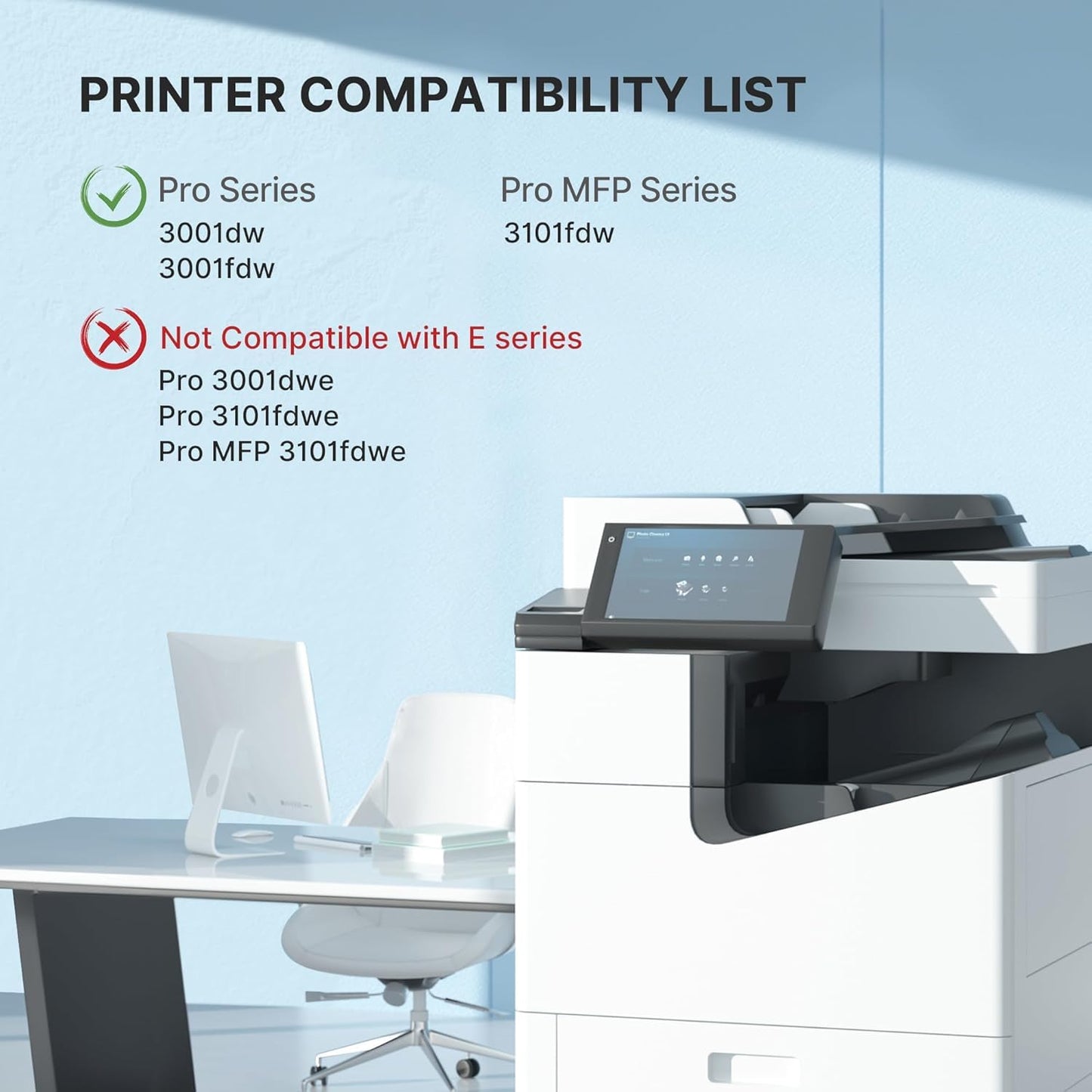 E-Z Ink 138A W1380A Replacement for 138A Black LaserJet Toner Cartridge W1380A 138X W1380X Compatible with Pro 3001dw 3001fdw MFP 3101fdw Series