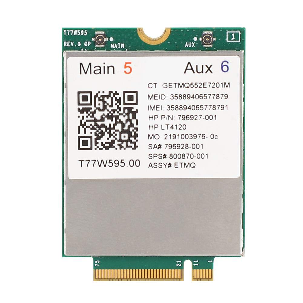 M.2 PCIe Card Laptop Network Adapter T77W595 4G Modem Module LT4120 796928-001 for Probook/EliteBook 820 840 850 G2 G3, 150 Mbps
