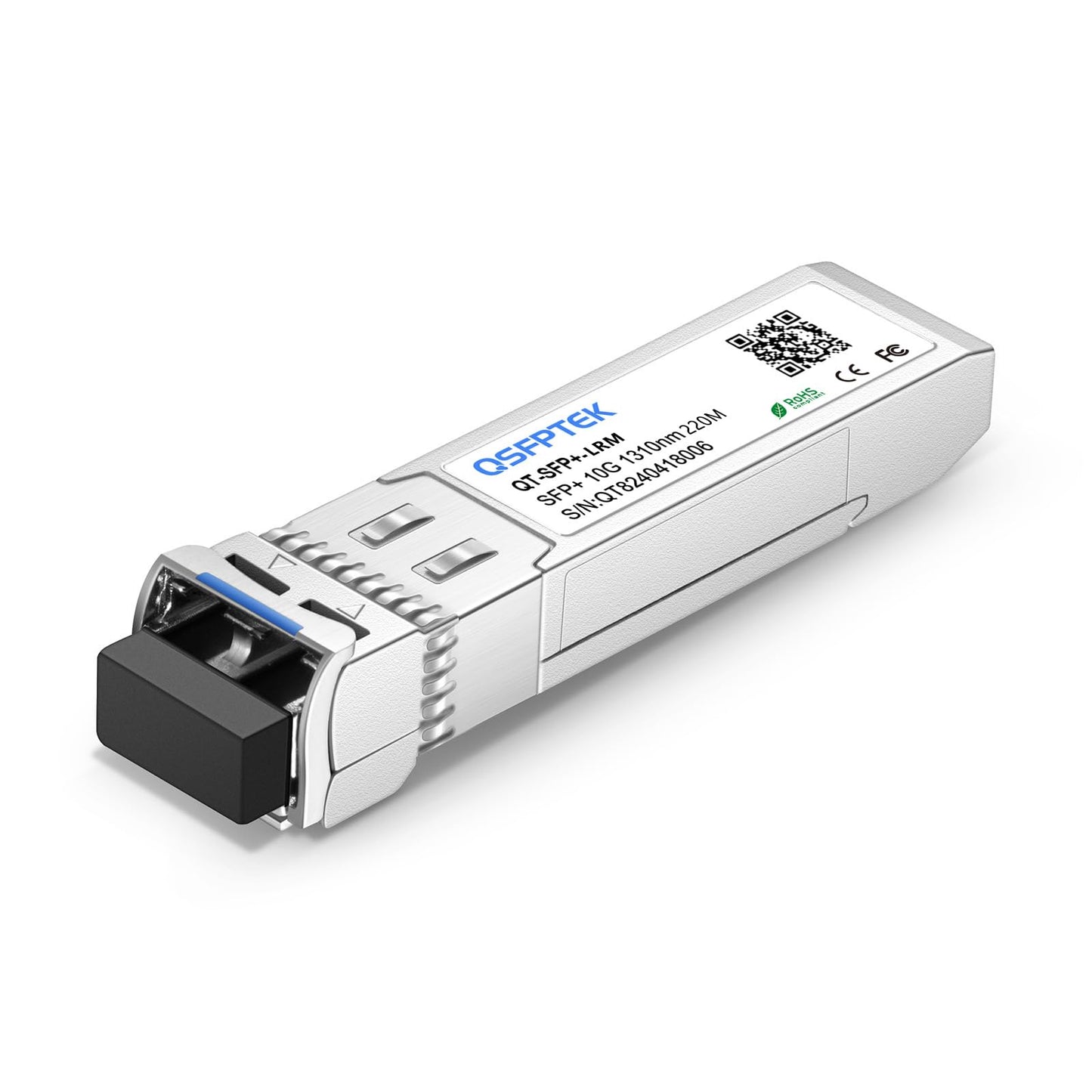 QSFPTEK 10G SFP+ Module 10GBASE-LRM 1310nm 220m DDM LC SFP+ Transceiver Single Module Fiber for Cisco SFP-10G-LRM, Meraki MA-SFP-10GB-LRM, Mikrotik