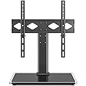 Rfiver Universal Table Top TV Stand TV Base Replacement for Most 27-60 Inch LCD LED Flat Curved Screen TVs Holds up to 88lbs, Height Adjustable TV