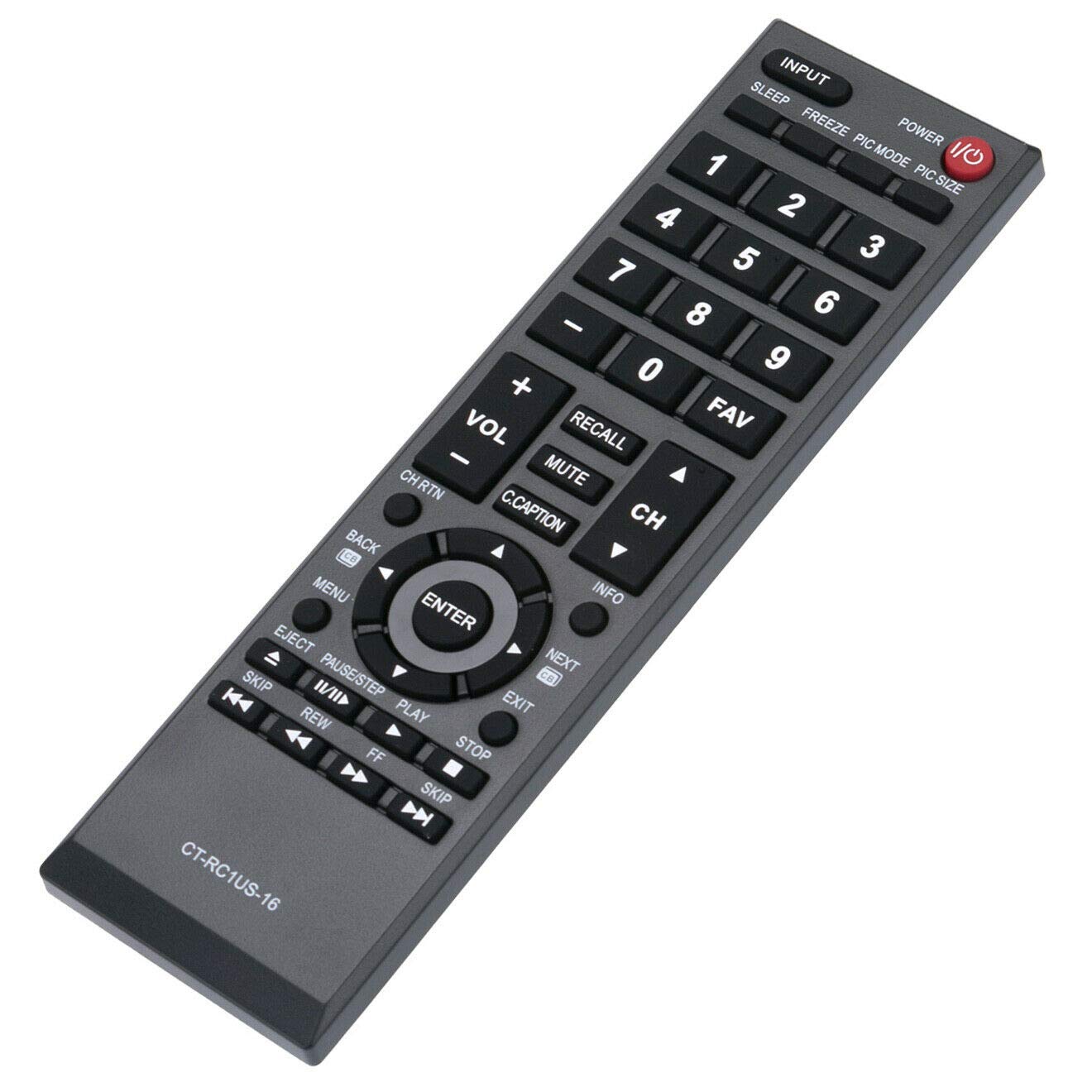 New CT-RC1US-16 Remote Control Compatible for Toshiba TV 43L420U 49L310U 49L420U 50L420U