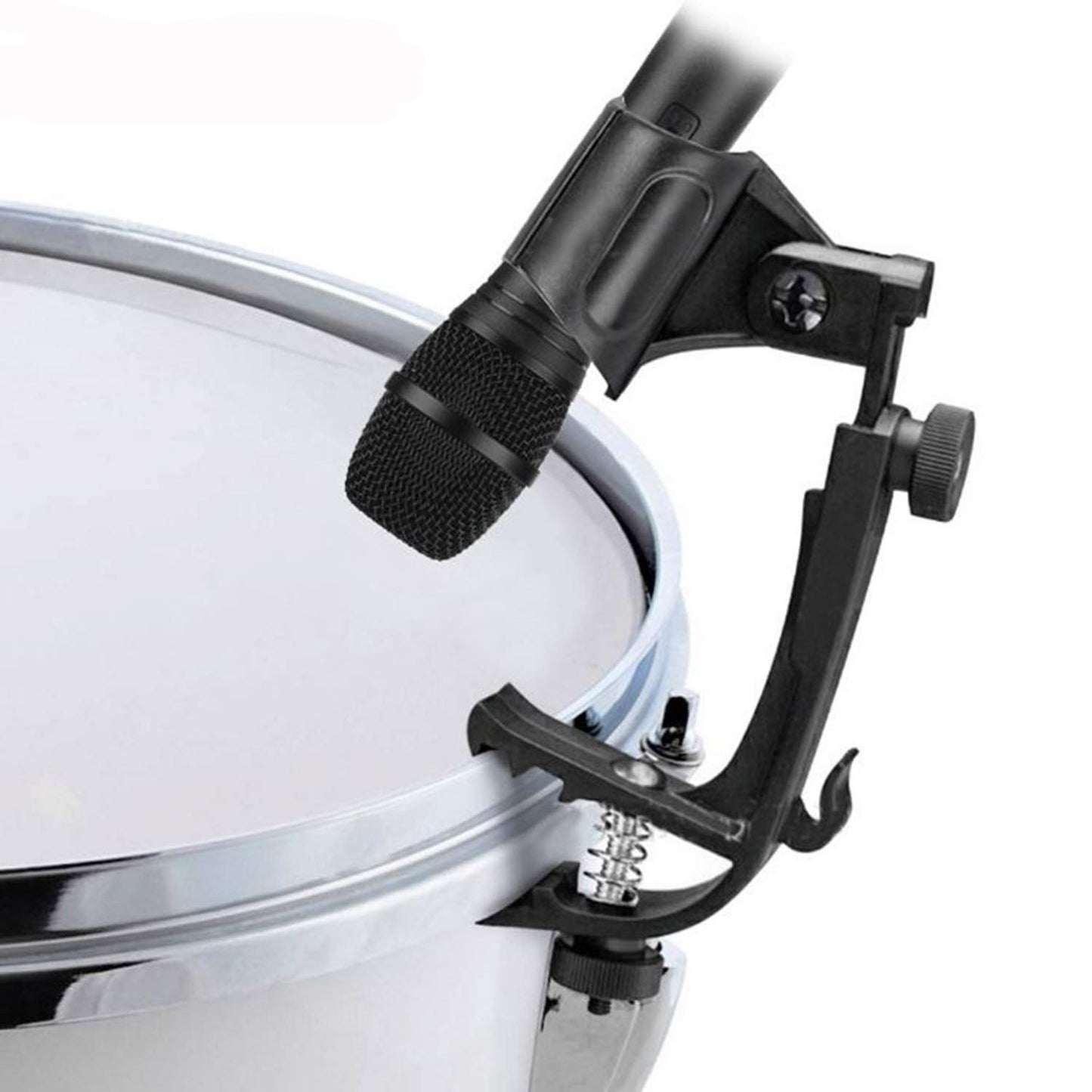 Adjustable Drum Rim Mic Clips - Microphone Mount Clamp (Pack of 2)