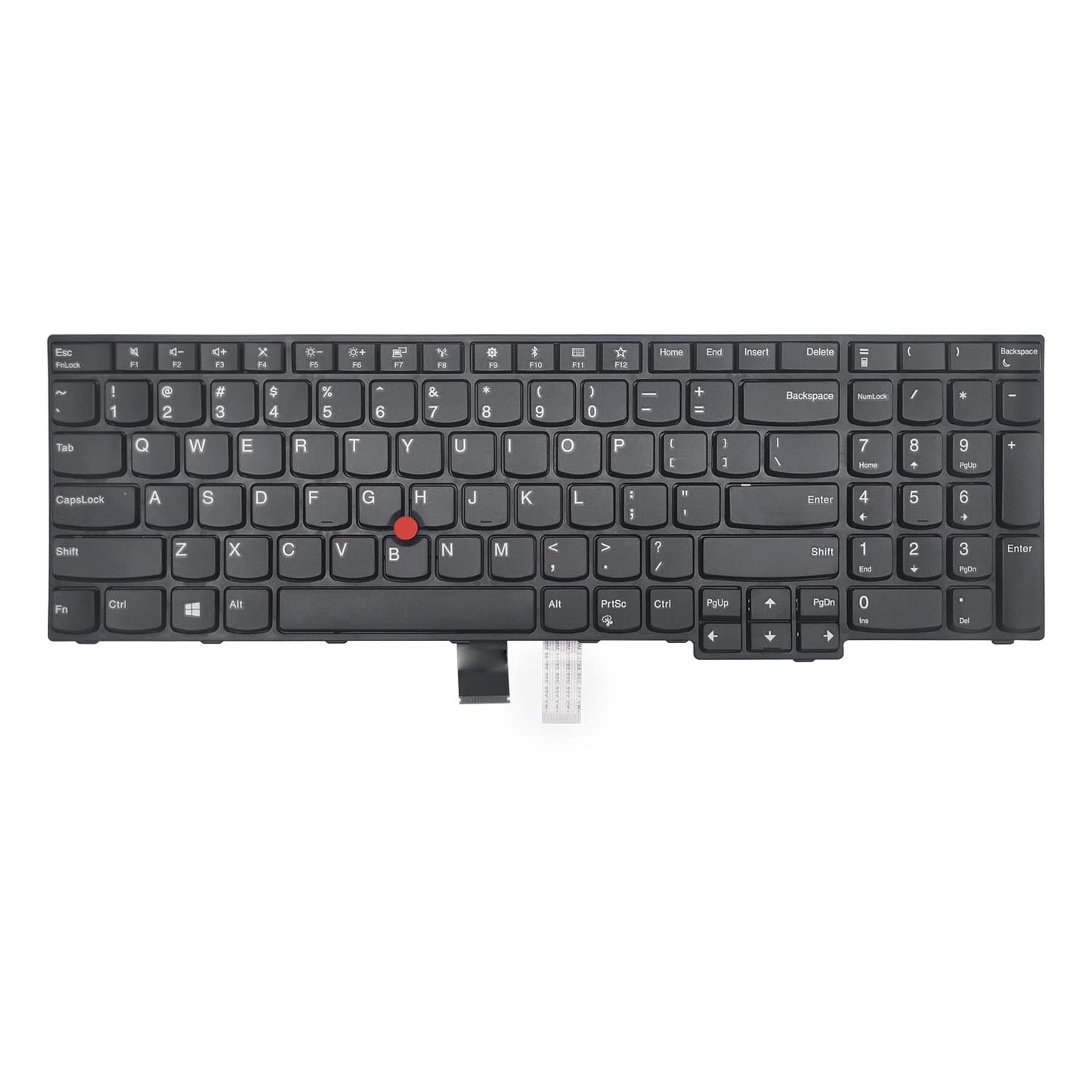 PAEBAI+ Replacement Laptop Keyboard for Lenovo ThinkPad E570 E570C E575, with Frame Pointer No Backlight US Layout