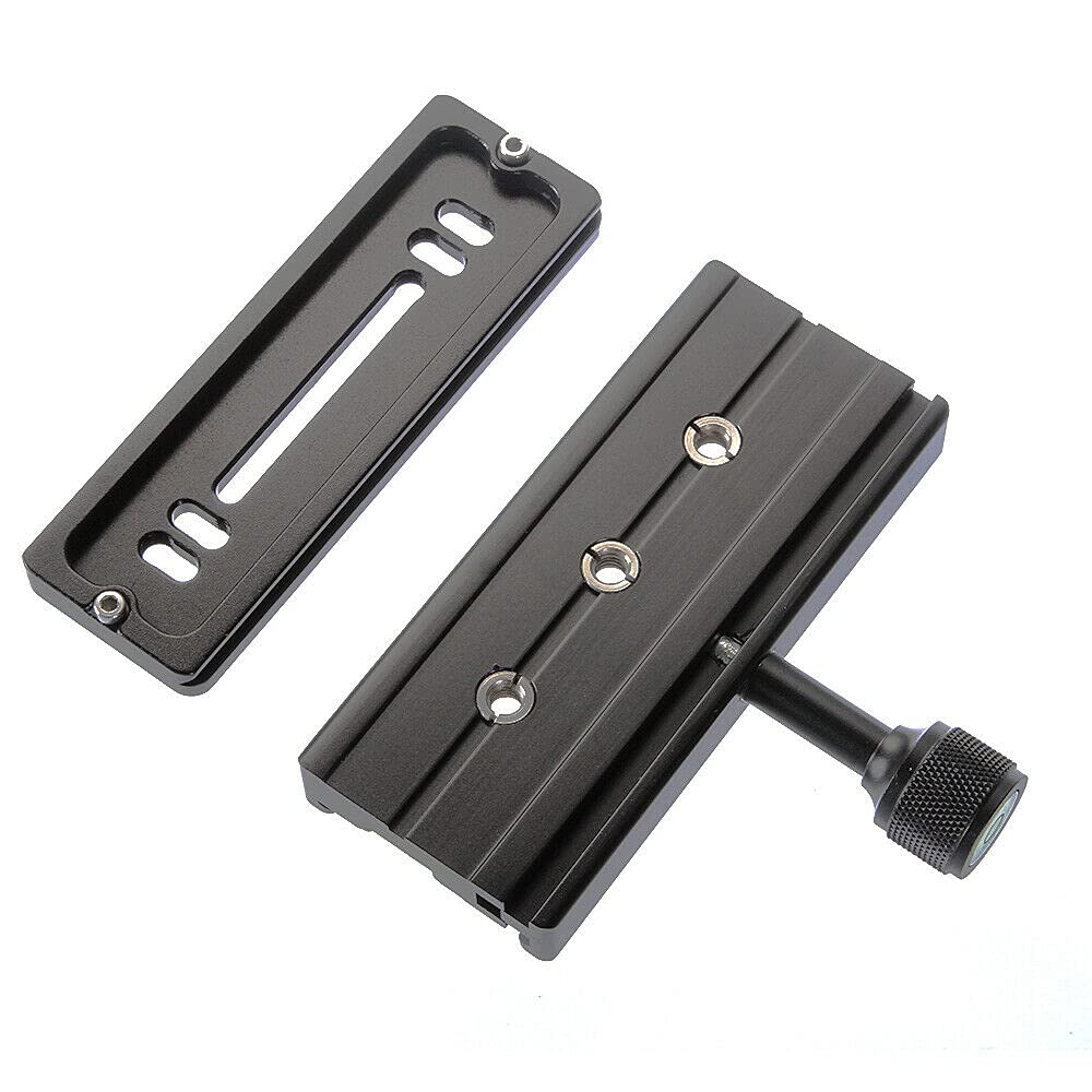 Hersmay 120mm Arca-Swiss Quick Release Plate with QR Clamp Adapter with 3/8" 1/4" Screw Hole Compatible for Camera Tripod Ball Head Monopod