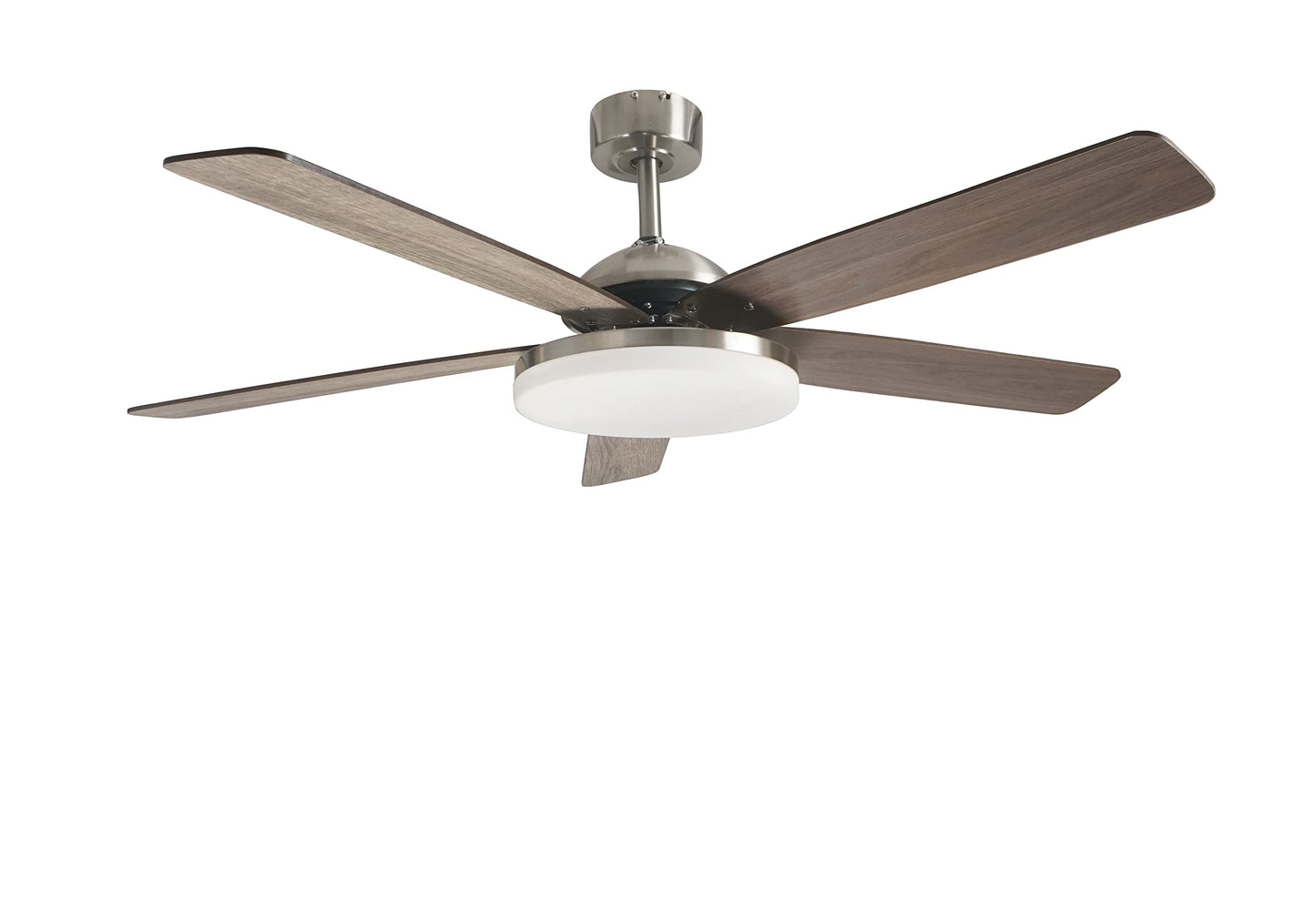 Good Housekeeping 63173-BN Adeline LED Indoor Ceiling Fan with Remote Control, Brushed Nickel, 52"