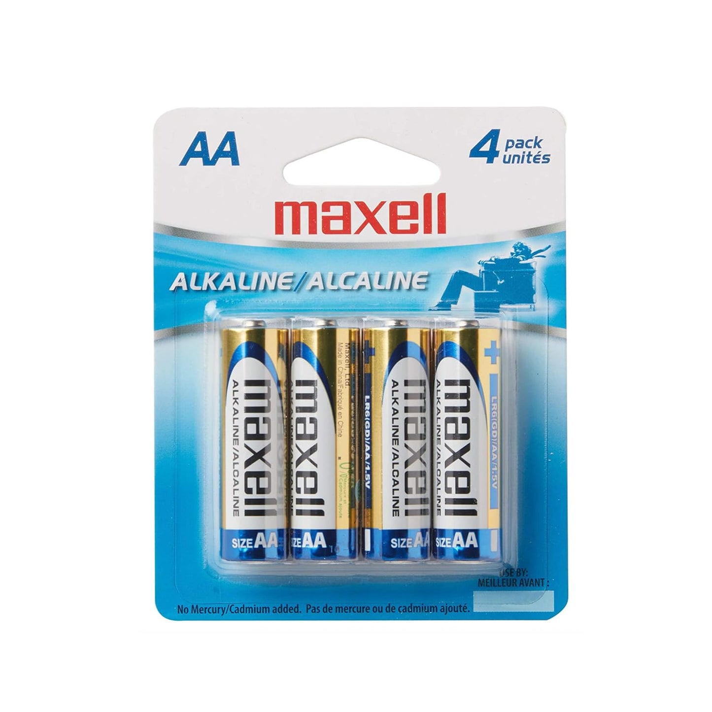 Maxell - 723465, Reliable AA Alkaline Battery - 10x Long-Lasting with 1.5V Performance with Mercury & Cadmium Free - Ideal for Wireless Keyboards…