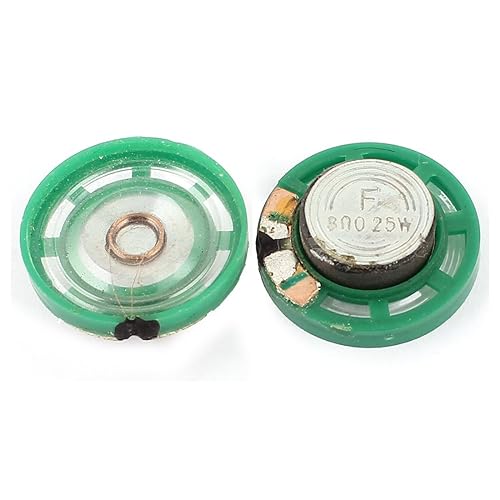 uxcell 2Pcs 8 Ohm 0.25W 27mm Dia External Magnet Mini Loudspeaker Horn Green