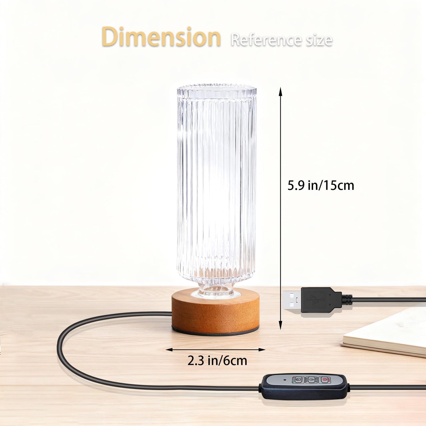 PWTZMYXGS Dimmable Crystal Night Light,Small Bedside Lamp,Nightlight with Timer,Room Decor Desk Lamp,Bedroom,Living Room,Kitchen,Dining Room Lamp