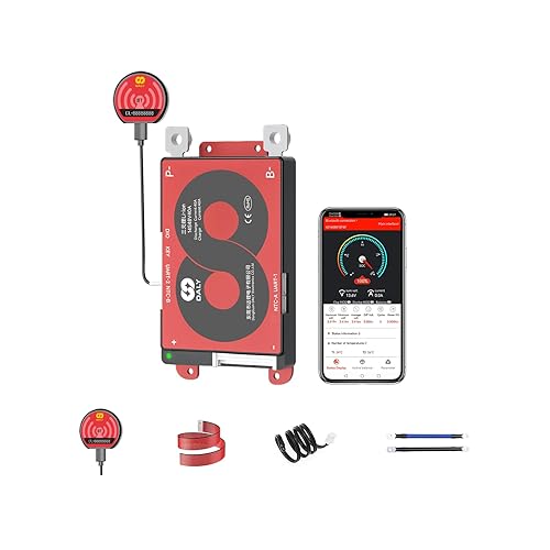DALY Smart BMS with Bluetooth Module Li-ion 3S-20S 12V-72V 40A-500A Battery Protection Board for Li-ion Battery Pack(Li-ion 14S 48V 40A+BT Module)