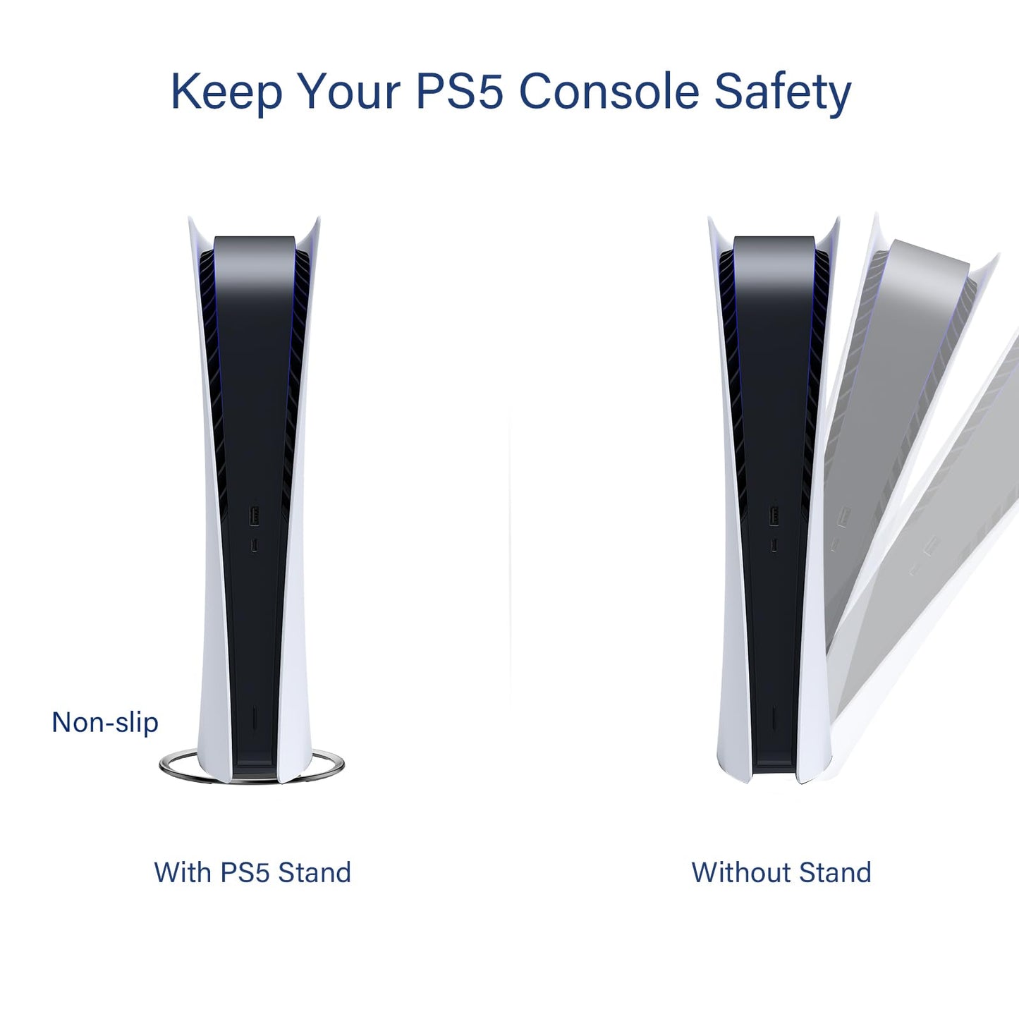 ANNSKIN PS5 Vertical Stand, PS5 Pro Stand, Vertical Stand for PS5 / PS5 Pro / PS5 Slim Consoles Non-Slip Base Mount for PlayStation 5 Accessories