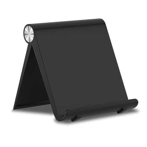 HZZADZXW Cell Phone Foldable Stand for Desk, Portable Cell Phone Holder, Adjustable Tablet Dock, Office Desk Accessories for iPhone 17 16 15 14 13 Pro