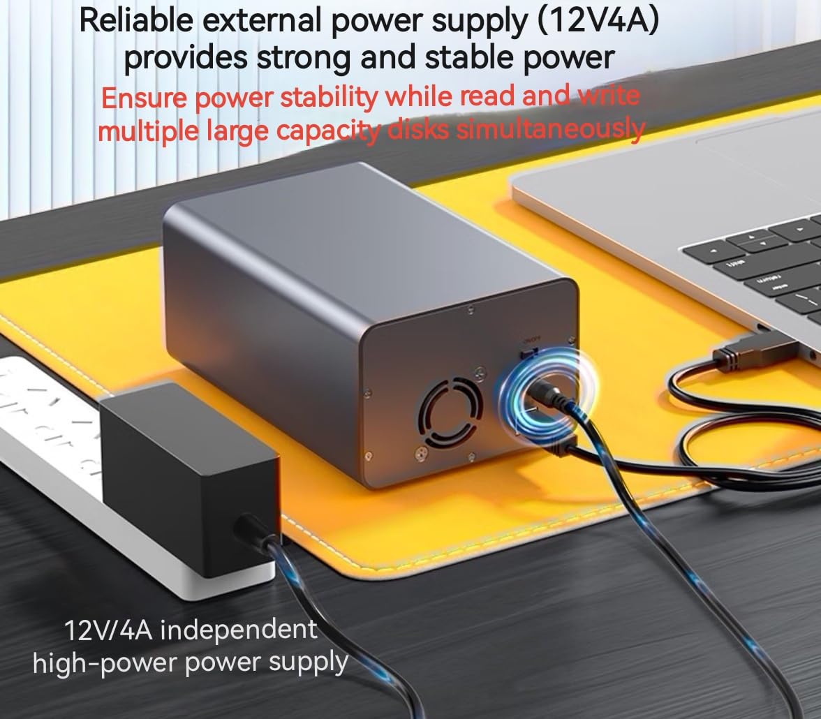 IO Crest 2 Bay Tool Less Tray Hot Swappabe 2.5" 3.5" SATA Non Raid External USB 3.0 Enclosure SY-ENC50124