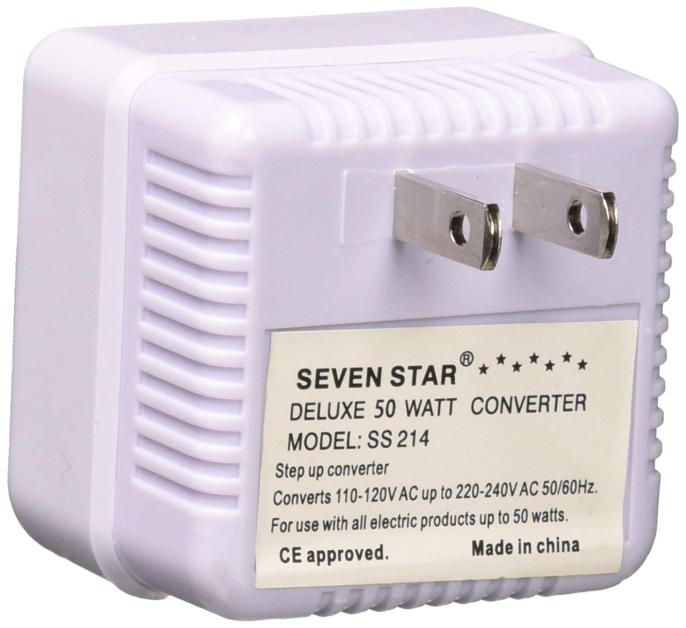 SEVEN STAR SS214 Deluxe 50 Watt Voltage Converter Step Up Transformer