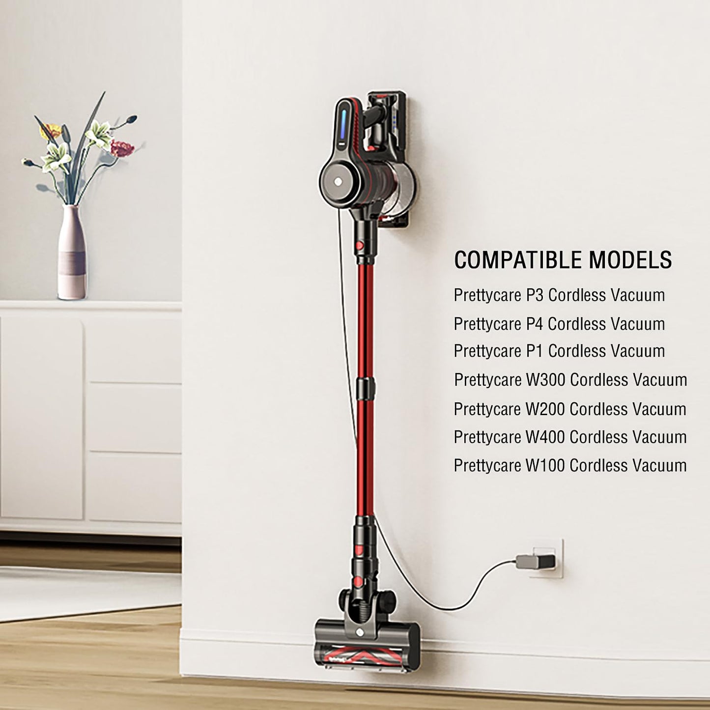 27V Replacement Charger for PRETTYCARE Cordless Vacuum Cleaner W100 W200 W300 W400 P1 P3 P4,AC/DC Vacuum Power Adapter Charging Cord 6.6Feet