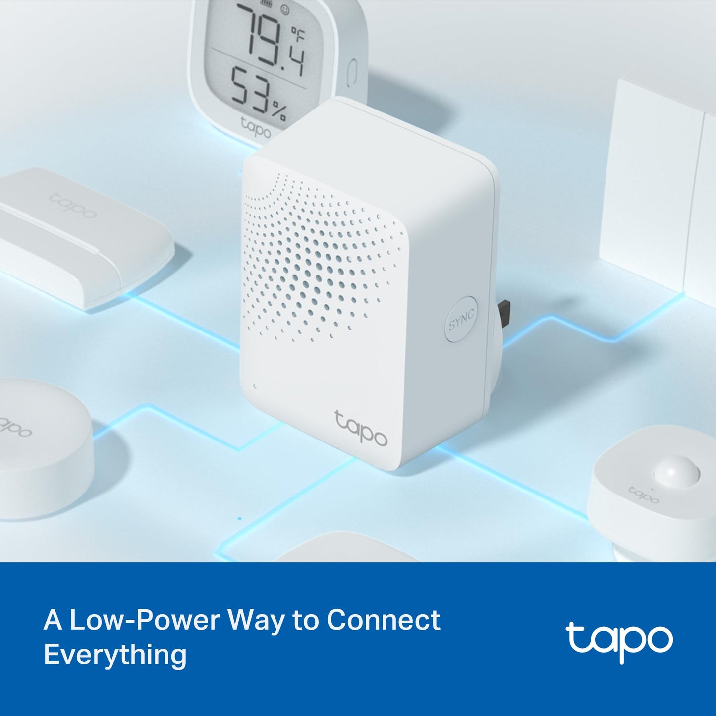 Tapo Door Sensor Starter KIT, Matter Compatible, 3X Smart Door Window Contact Sensor and 1x Smart Hub with Built-in Chime, Smart Automation, Real-Time