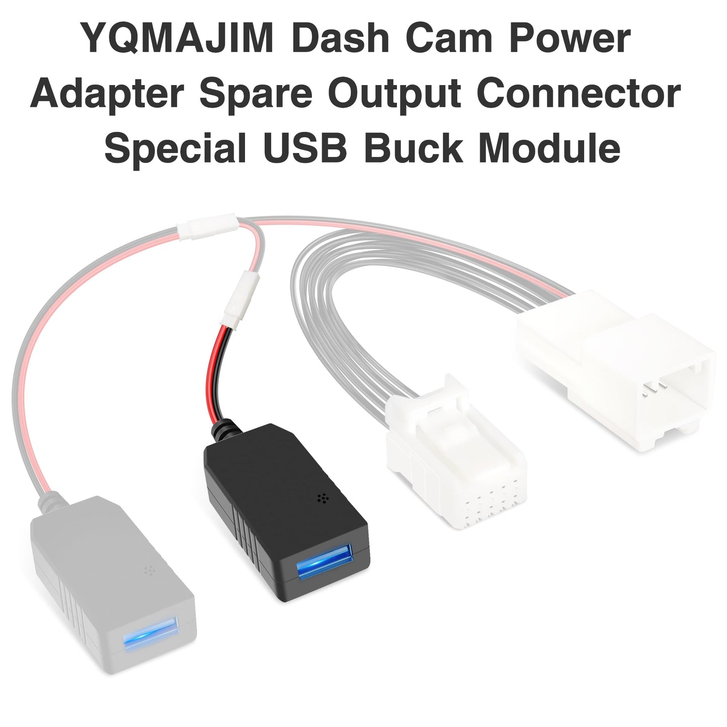 YQMAJIM Dash Cam Power Adapter Spare Output Connector Special USB Buck Module, DC 12V/24V to 5V USB Output Charging Adapter