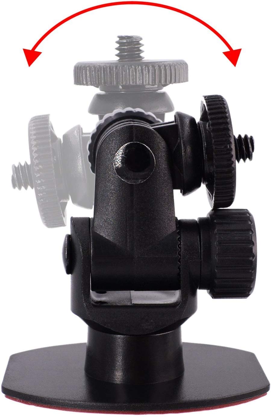 iSaddle CH114 1/4"-20 Thread Car Camera Mount Holder Compatible with 3M Double-Sided Adhesive Base - Universal Car Dash Cam Tripod Permanent