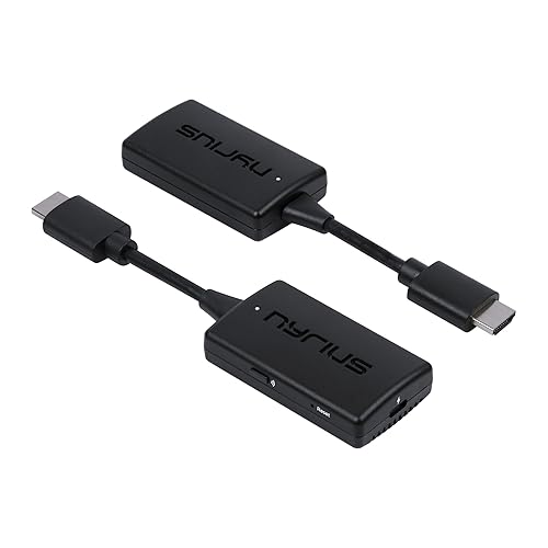 Nyrius Orion Prime Wireless HDMI-to-HDMI Video Transmitter & Receiver, Plug & Play Extender, Stream Full HD 1080p up to 150ft from PC, Laptop