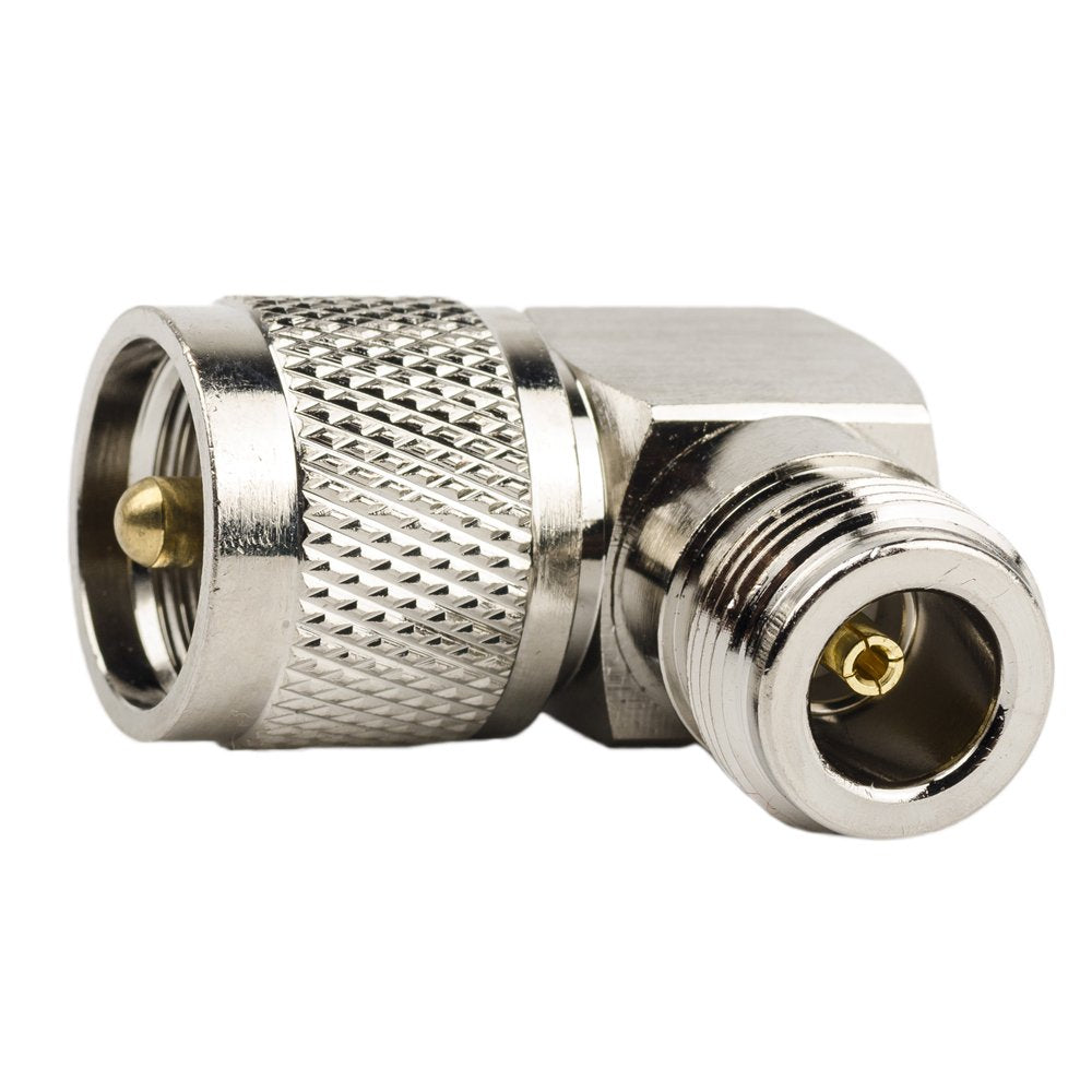 Eagles (Pack of 2 N Female to UHF Male 90 Right Angle connetor Adapter, PL-259 Right Angle Connector Coaxial Coax Adapter