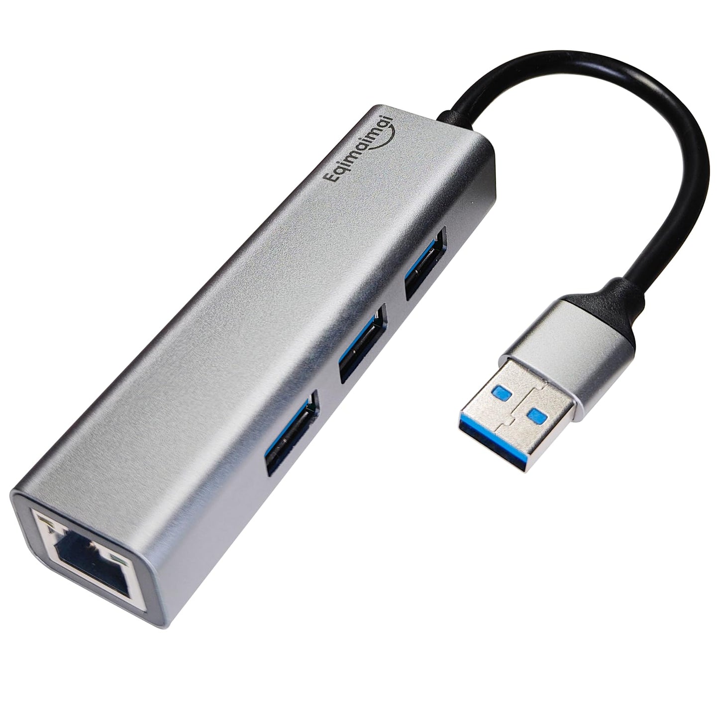 USB 3.0 Hub with Ethernet Adapter - 1GB RJ45, USB A to Ethernet, Compatible with Windows, Mac OS, Linux
