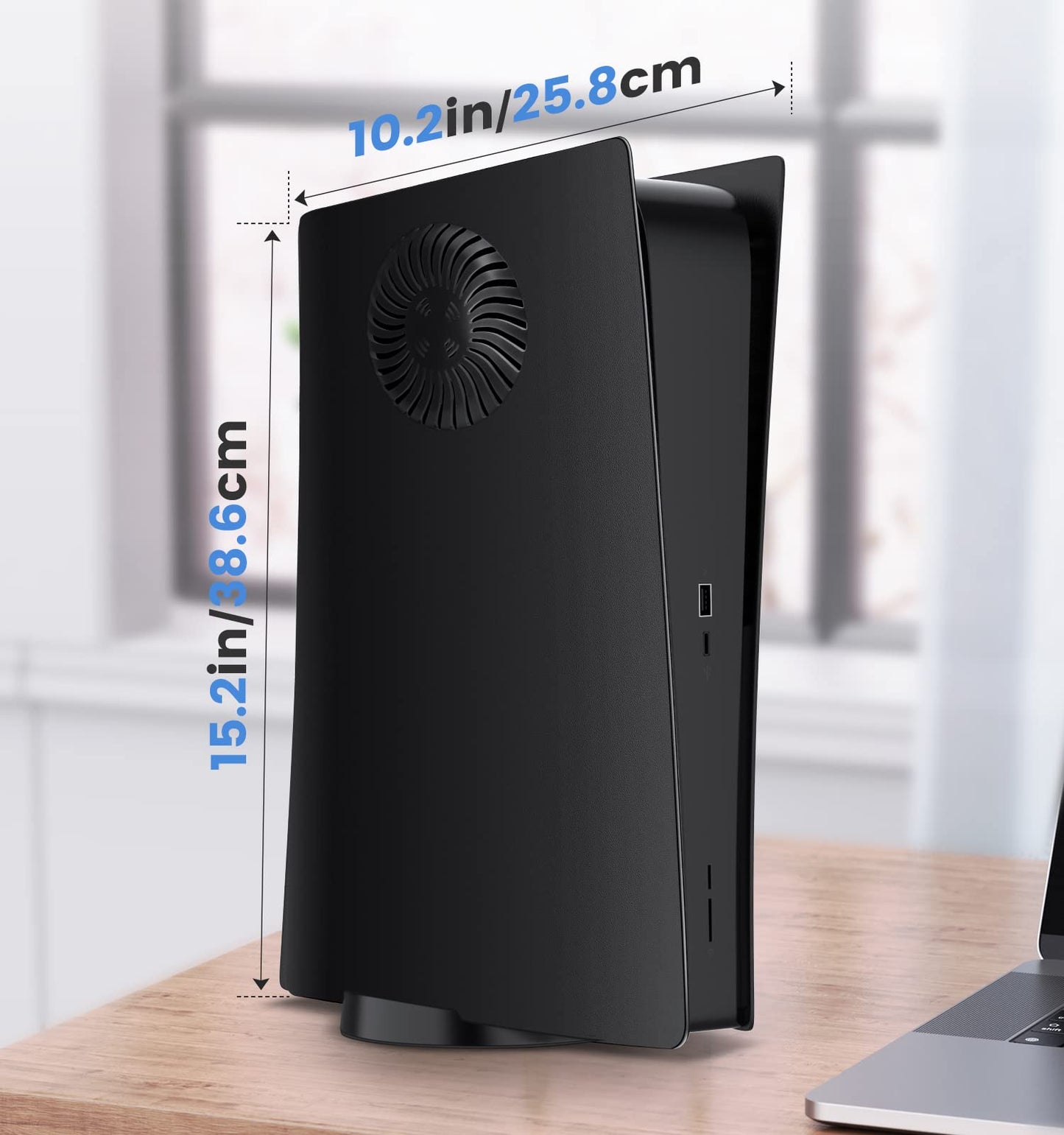 Plate Black for ps5 Faceplate Digital with Cooling Vents Case Cover Replacement Plate for PS5 Digital Edition Hard Shell Faceplate Skin Cover Plates