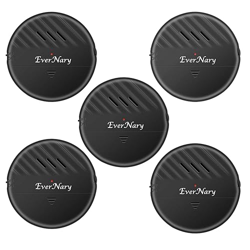 EverNary Window Vibration Alarm,5Pack-125dB Loud Ultra-Slim Anti-Theft Alarm for Door and Window Glass Break Sensor Alert with Adjustable Sensitivity