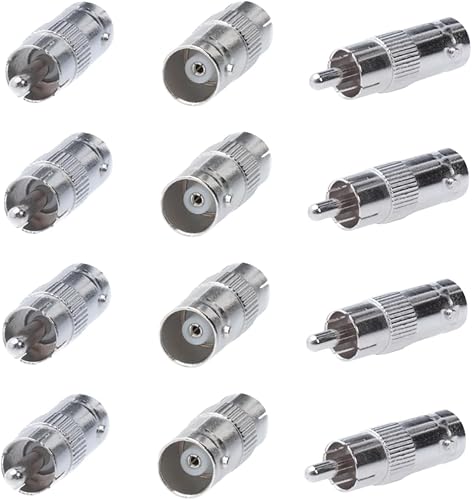 Cctv4Less BNC Female to RCA Male Adapter Straight Connector for CCTV Security Camera Systems (30)