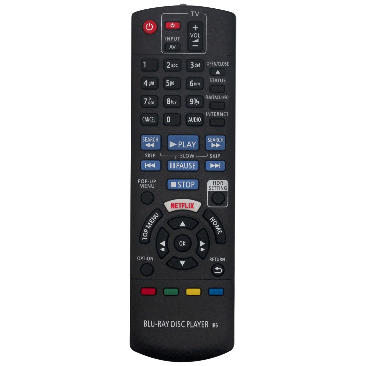 NTQinParts Replacement Remote Control Controller for Panasonic DP-UB150 DP-UB150-K 4K Ultra HD Blu-Ray Player