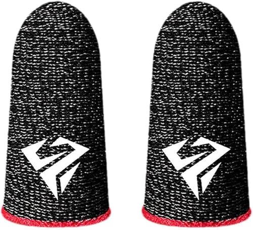 1 Pair for Pubg Mobile Games Gaming Finger Sleeve Breathable Fingertips Sweatproof Fingertip for Mobile Cove Slip Finger Gloves, Cell Phone Gaming