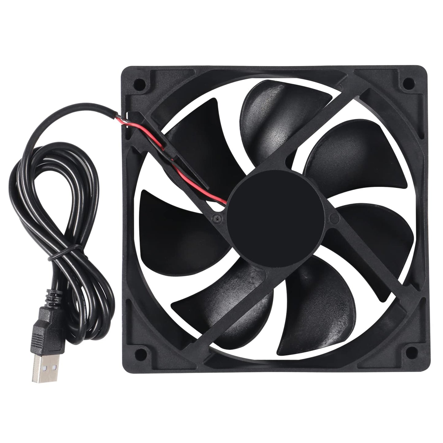 UMLIFE 2PACK 120mm 5V USB Computer PC Fan, 120mm Fan 5V USB Brushless 12025 120x25mm for Cooling PC Computer Case CPU Coolers Radiators