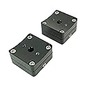 Rockville MAC360B (2) Marine-Grade Swivel Clamps for Wakeboard Towers or Surface Mounting, 360-Degree Rotation, Black Powder-Coated, Quick-Release