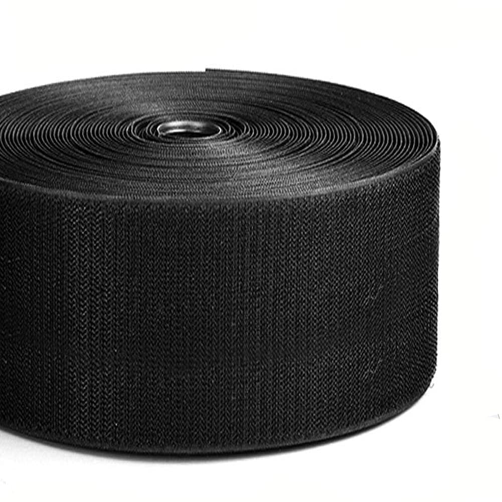 4'' Wide 5 Yards Long Heavy Duty Hook & Loop Cable Tie Cord Wrap Fastener Nylon Power Cord Management Wire Organizer Strap Reusable Cut to Size Self