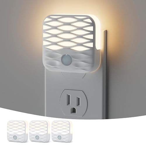 Dawnrise Night Lights Plug Into Wall, Dusk to Dawn Night Light with 3000K/10Lm, Soft Warm Nightlights for Hallway, Living Room, Kitchen, Office