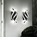GLWET Wall Sconce of 2, Modern Wall Light Fixture Black Wall Mount Light for Mirror,Bedside, Bathroom, Bedroom, Hallway