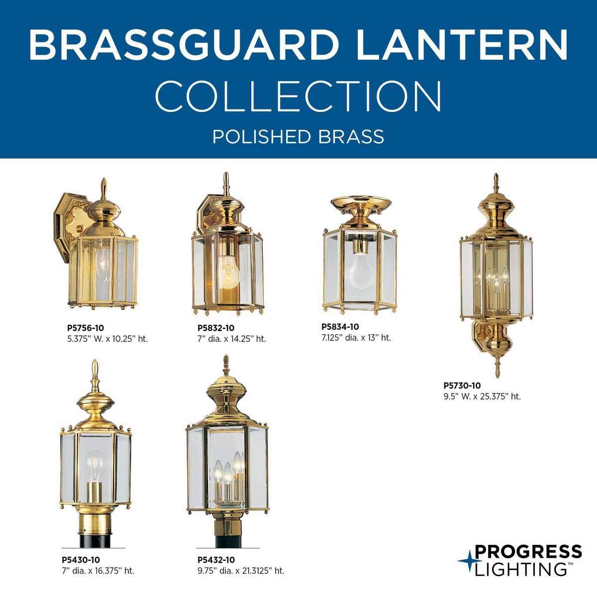 BrassGUARD Lantern Collection 1-Light Clear Beveled Glass Traditional Outdoor Wall Lantern Light Polished Brass