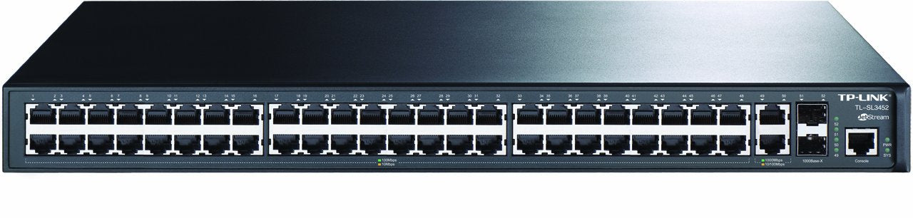 TP-Link JetStream 48-Port 10/100Mbps + 4-Port Gigabit L2 Managed Switch(TL-SL3452)