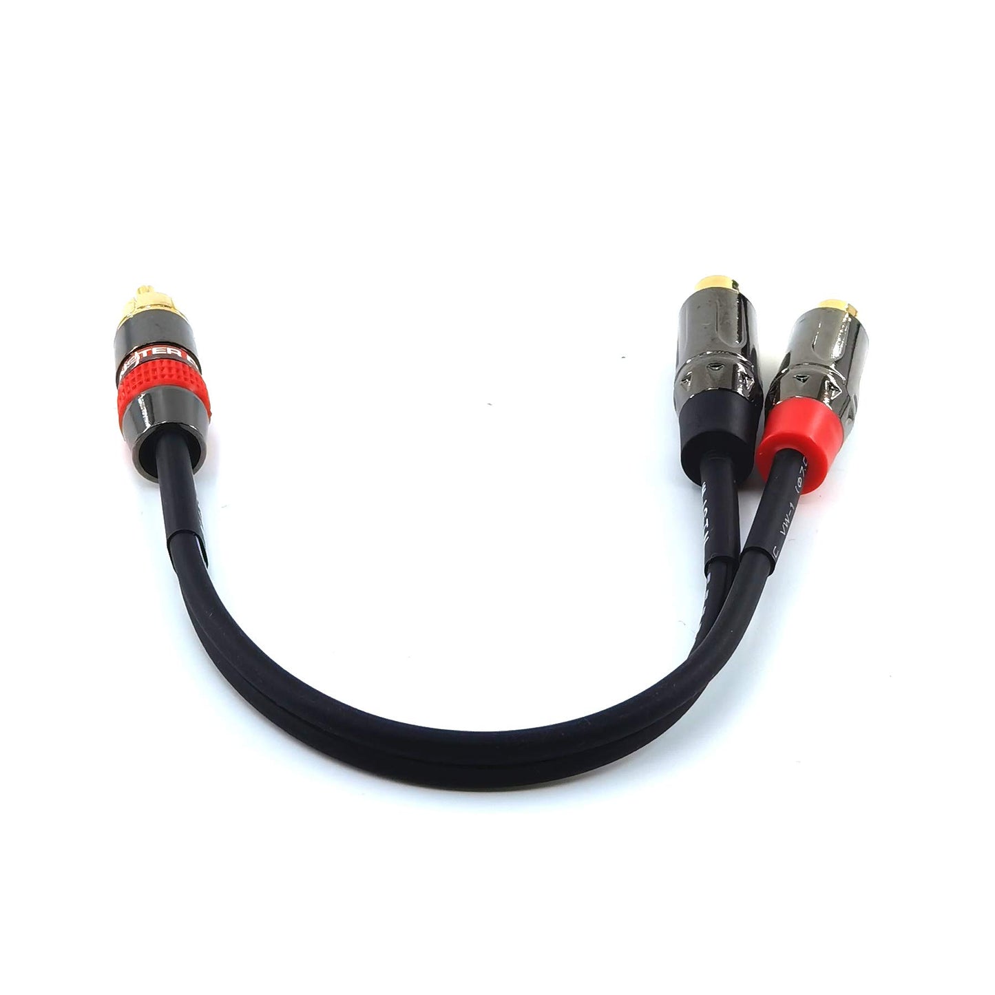 WJSTN RCA Audio Splitter 1 in 2 Out RCA Female to Dual Male Gold Plated Adapter,8 in (1Male to 2 Female)