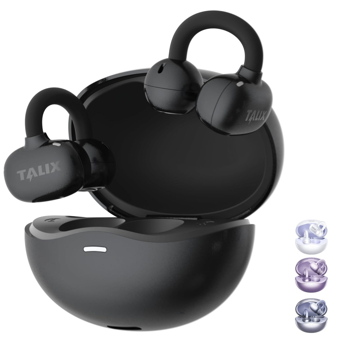 HHOGene TALIX X6 Clip-On Earbuds, Wireless Open Ear Earbuds Headphones, 4.8g Ultra-Light, Smart Touch Control, 40H Playtime, Immersive Sound,Secure…