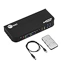 SIIG 2-Port 4K KVM Switch HDMI with Remote Control, 1x HDMI Output, 2X USB 3.2 Type-A Ports, EDID Bypass, Compatible with Windows and Mac