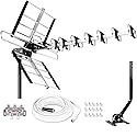 Five Star Outdoor HDTV Antenna up to 200 Mile Long Range, Attic or Roof Mount TV Antenna, Long Range Digital OTA Antenna for 4K 1080P VHF UHF Supports