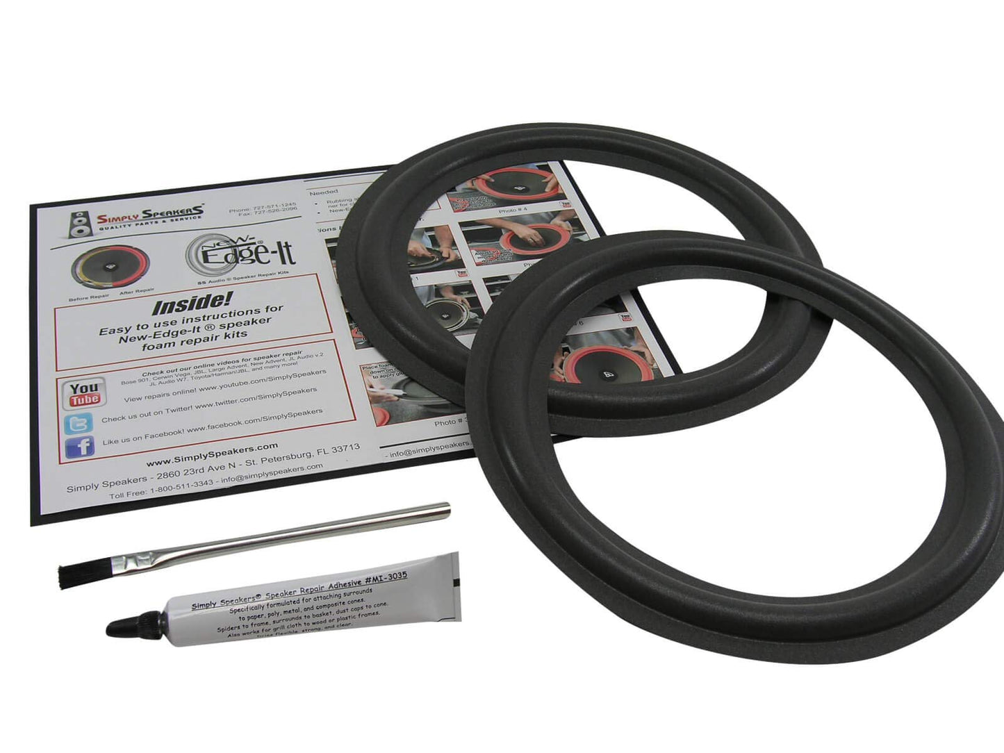 Snell 10 Inch Foam Speaker Repair Kit FSK-10A (Pair)