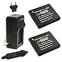 Wasabi Power Battery (2-Pack) and Charger for Canon NB-11L, NB-11LH and Canon PowerShot A2300 IS, A2400 IS, A2500, A2600, A3400 IS, A3500 IS, A4000