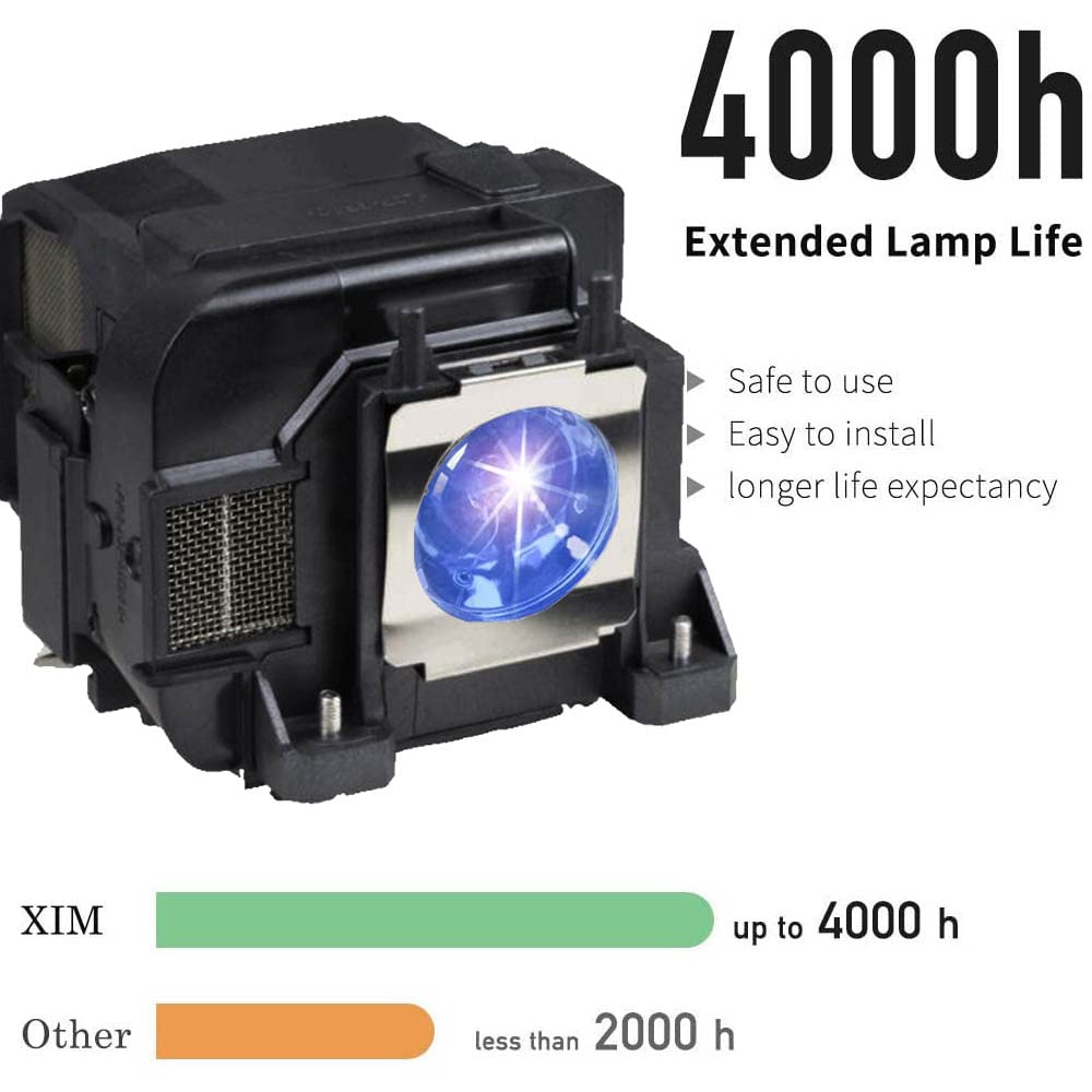 XIM Replacement Projector Lamp Bulb for ELPLP74/ELPLP75 V13H01074/V13H010L75 for Epson 1940w 1945w 1955 1960 powerlite 1930 powerlite 1940w powerlite