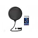 LIUSM Professional Microphone Filter Screen-Mic Pop Blocker Mask Shield With 360° Flexible Gooseneck Stabilizing Arm