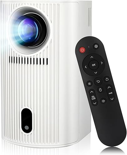 Mini Projector, 4K Smart Video Projector, 200 ANSI Lumen, WiFi6 & Bluetooth 5.4, Automatic Vertical Correction, 1920*1080P, 200'' Screen Home Cinema